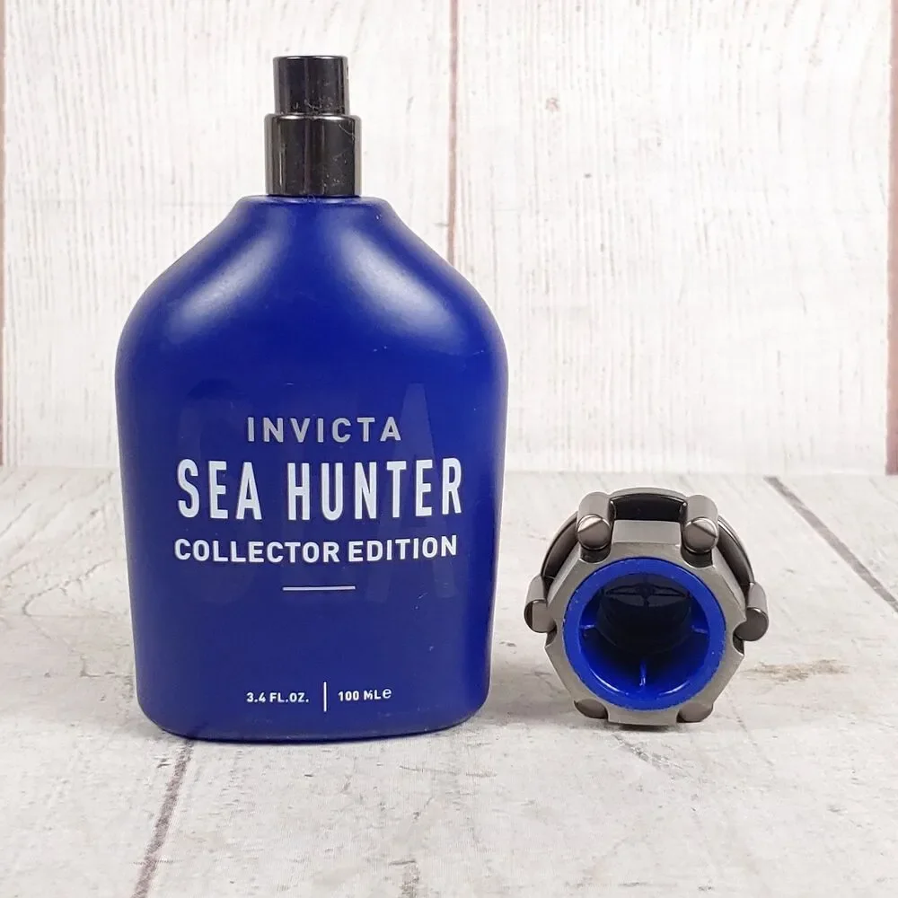 EMPTY, NO LIQUID - Invicta Sea Hunter Collector Edition Cologne Bottle 3.4 Fl Oz